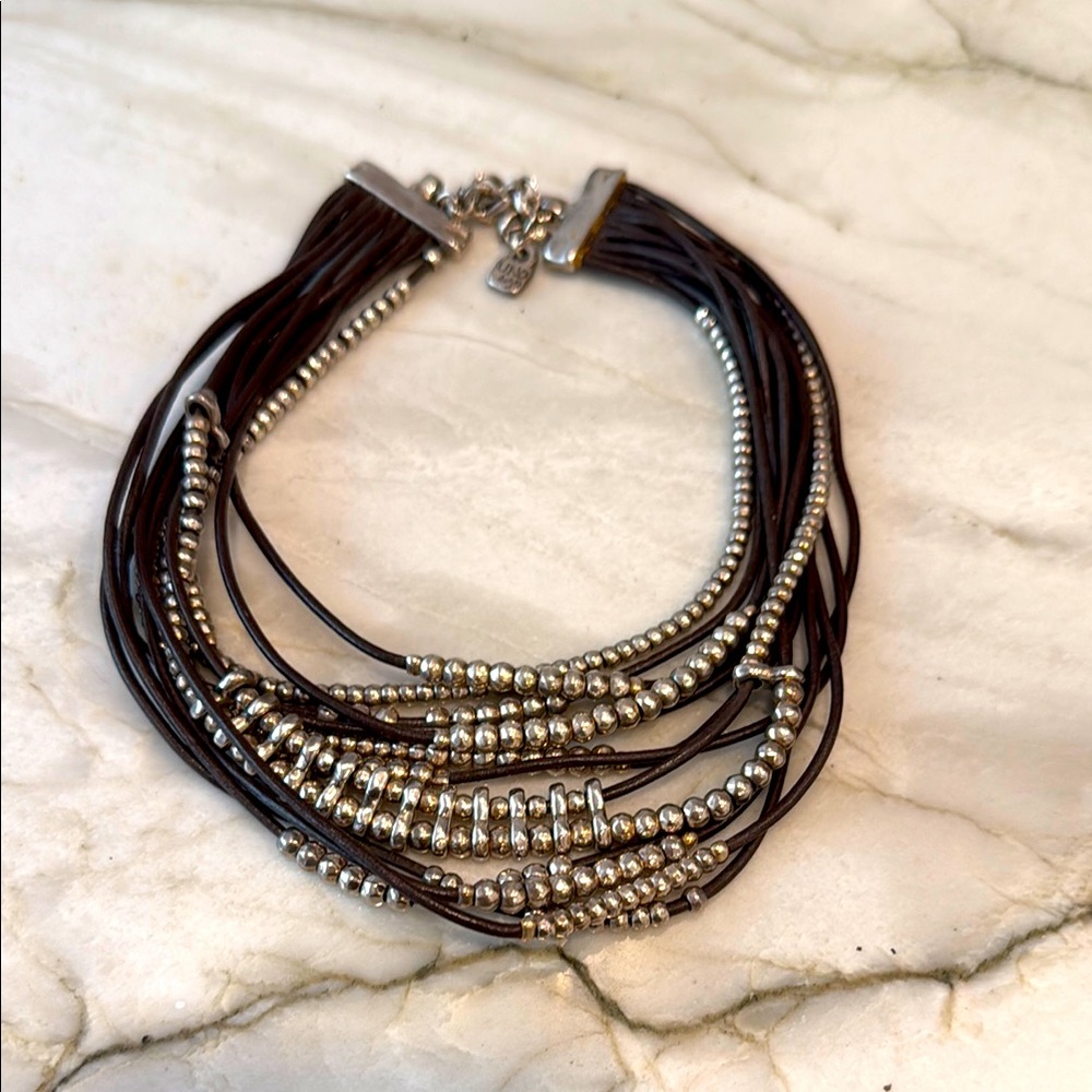 UNO de 50 Omariba Choker Leather Cord Necklace